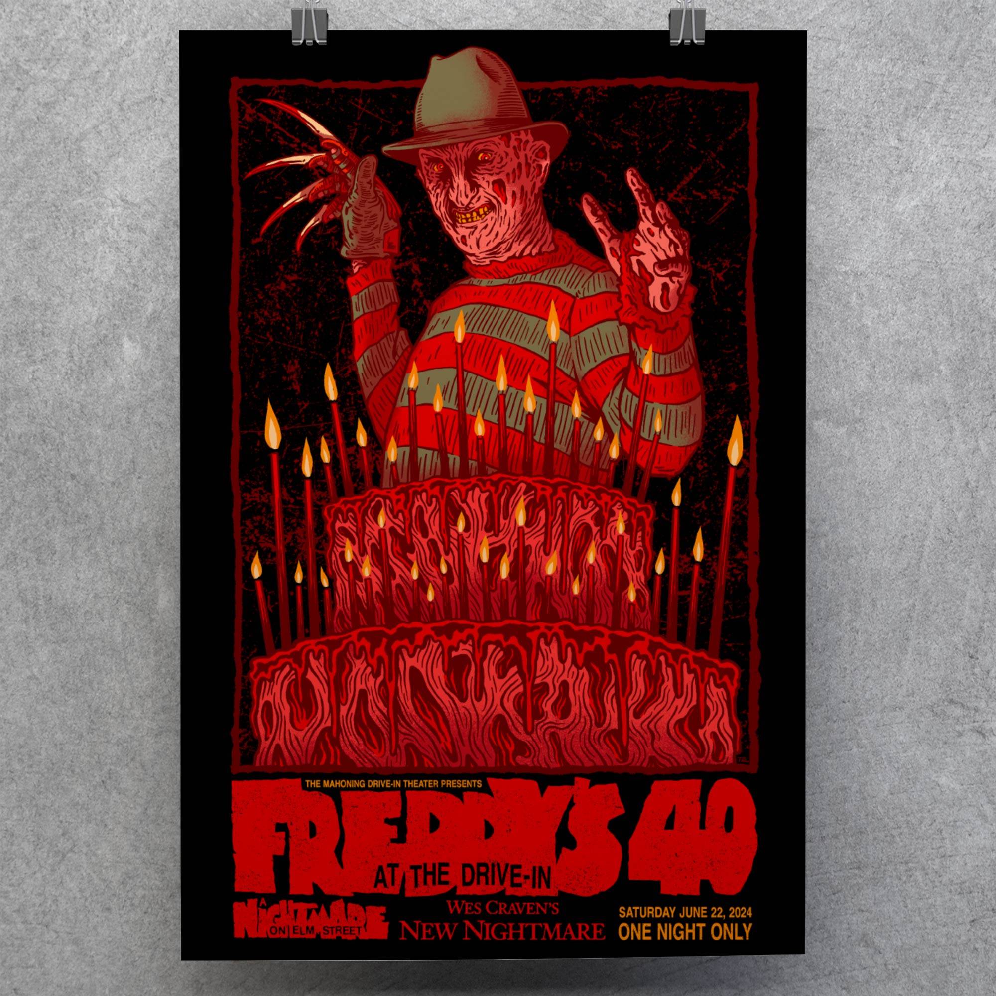 Freddy's 40 - 2024 Event Poster